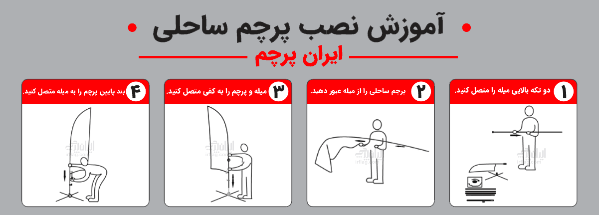 نحوه نصب پرچم ساحلی