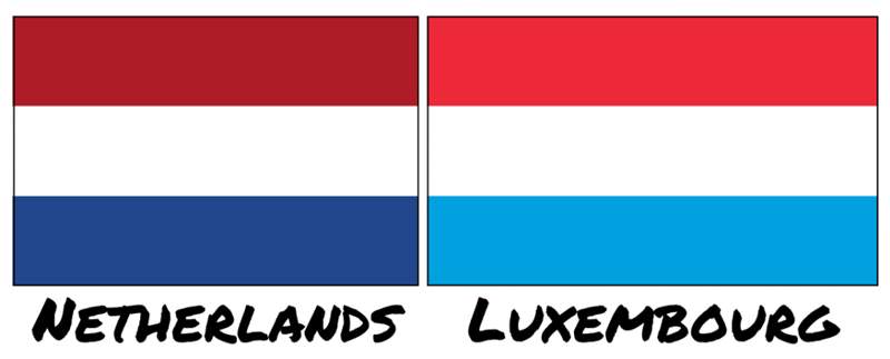 پرچم هلند و پرچم لوکزامبورگ